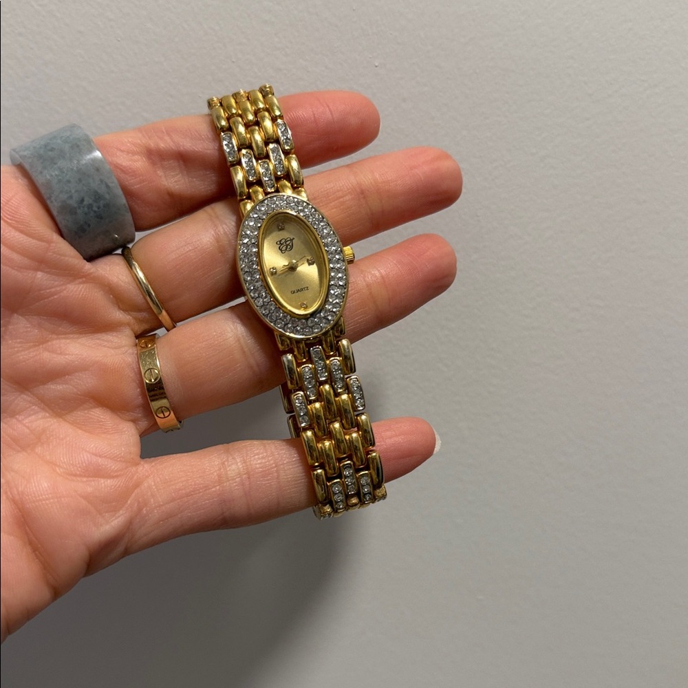Elizabeth Taylor White Diamonds gold-tone watch